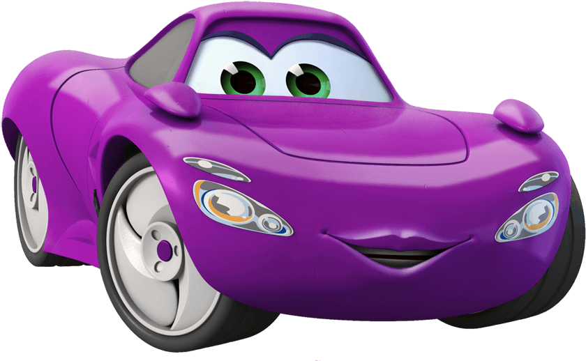 Purple Disney Car Character Smiling