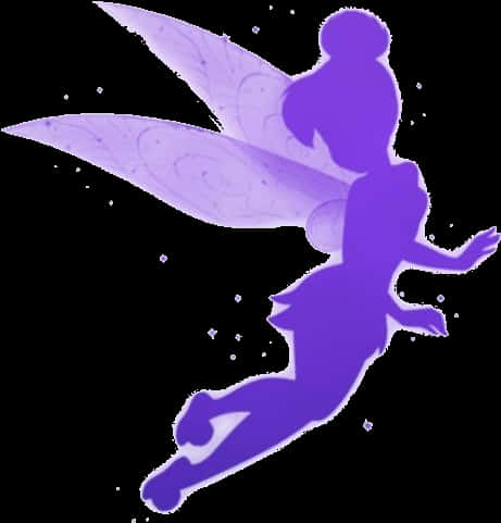 Purple Fairy Silhouette