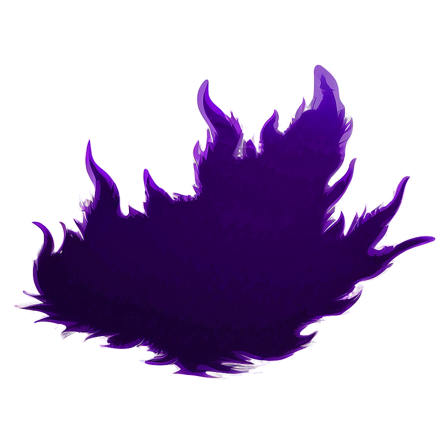 Purple Flame Silhouette Png Sgp42