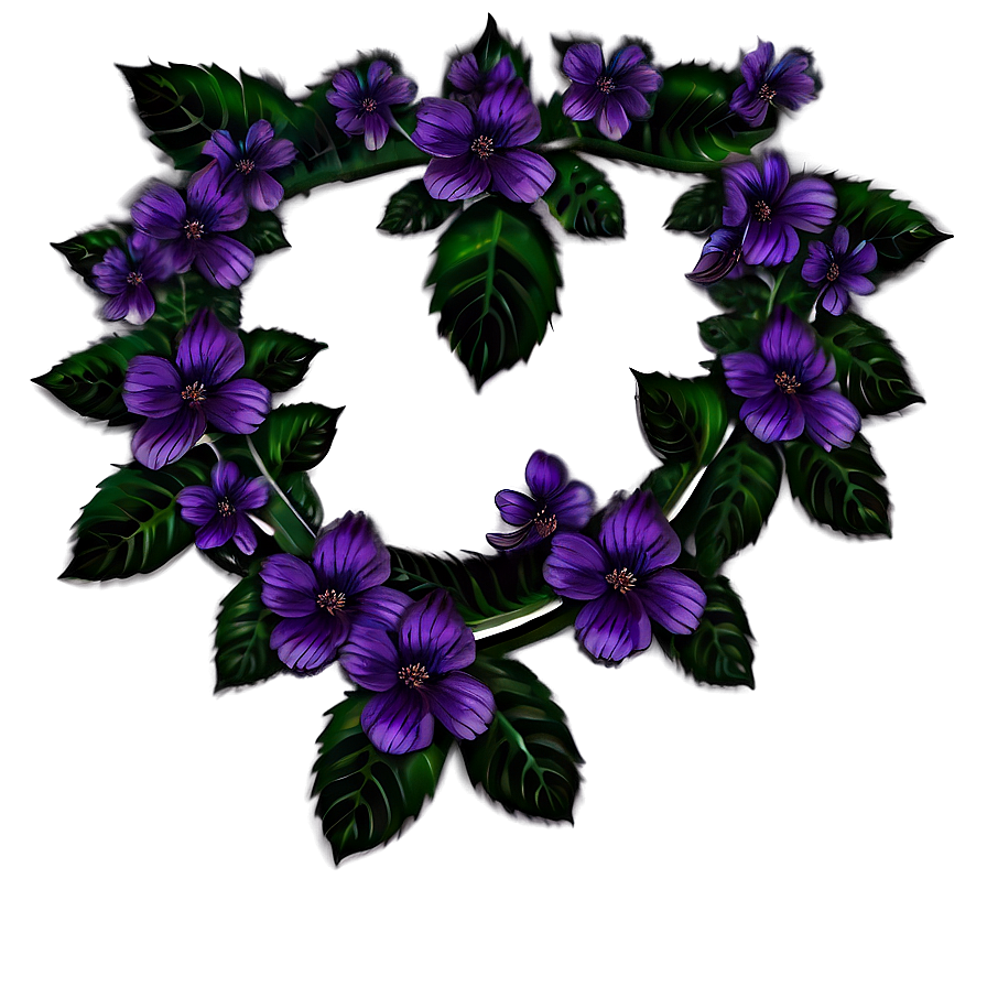 Purple Floral Png Foy