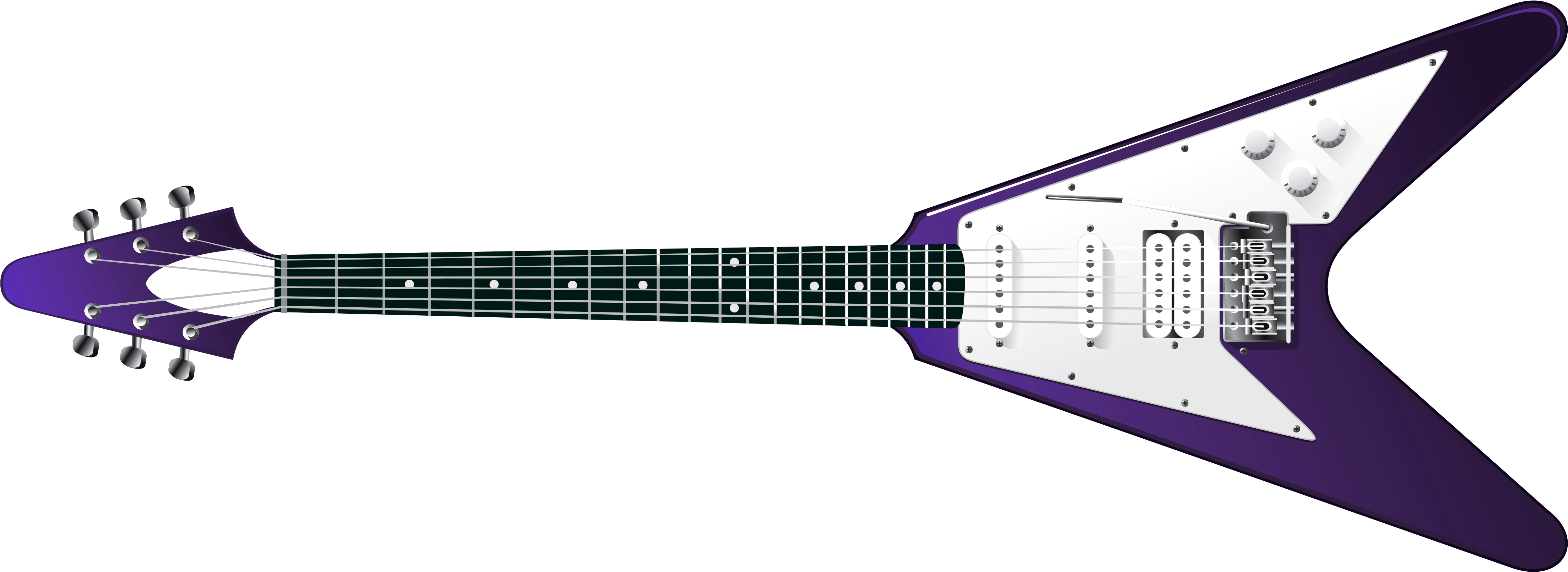 Purple Flying V Electric Guitar