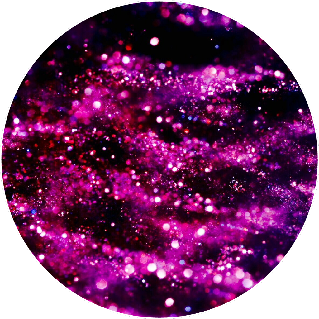 Purple Galaxy Glitter Circle