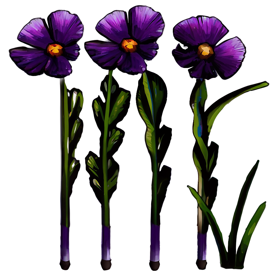 Purple Garden Flower Png Sxp