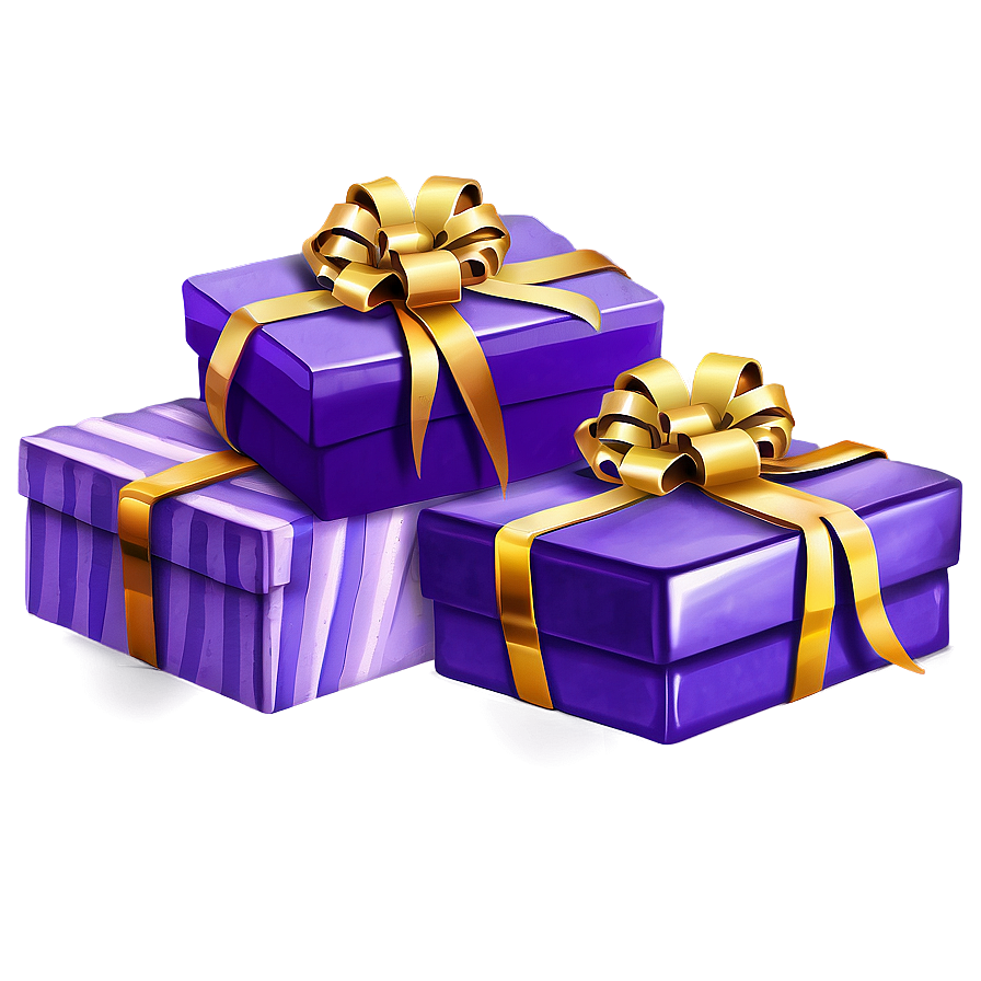 Purple Gift Box Png 82