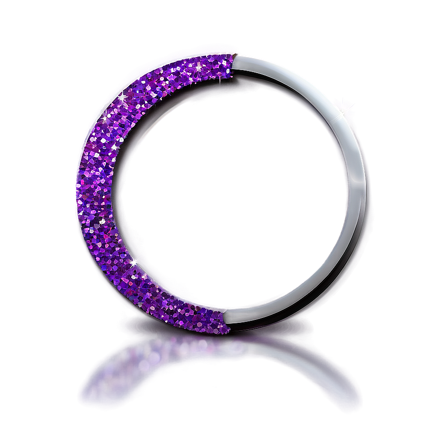 Purple Glitter Circle Png 06252024