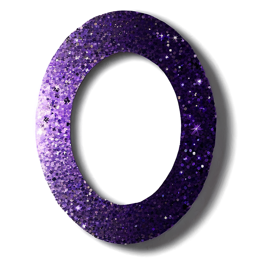 Purple Glitter Circle Png Xpp