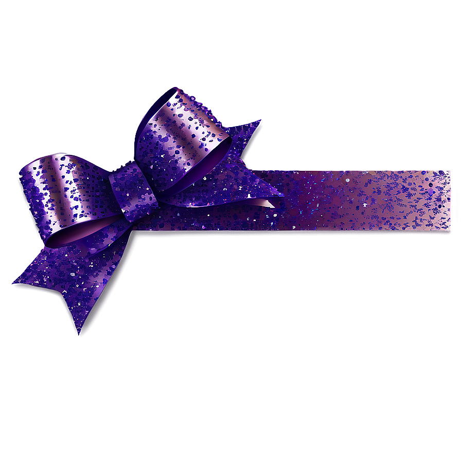 Purple Glitter Gift Bow Png Oap