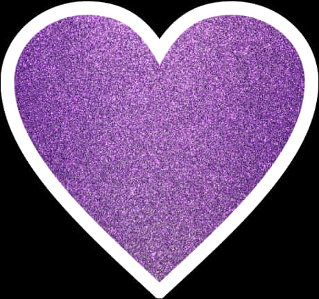 Purple Glitter Heart Shaped Background