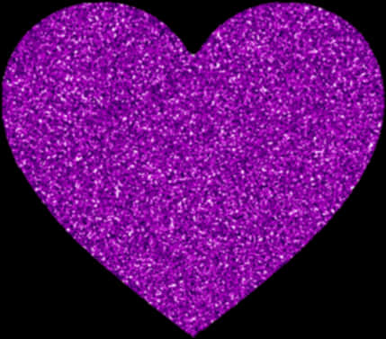 Purple Glitter Heart Shaped Background