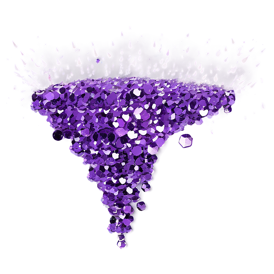 Purple Glitter Rain Png 96