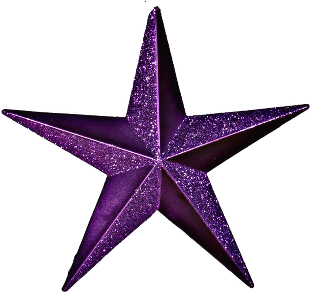 Purple Glitter Star Decoration.png