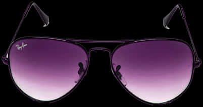 Purple Gradient Aviator Sunglasses