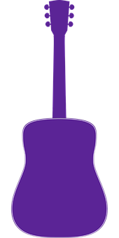 Purple Guitar Silhouette