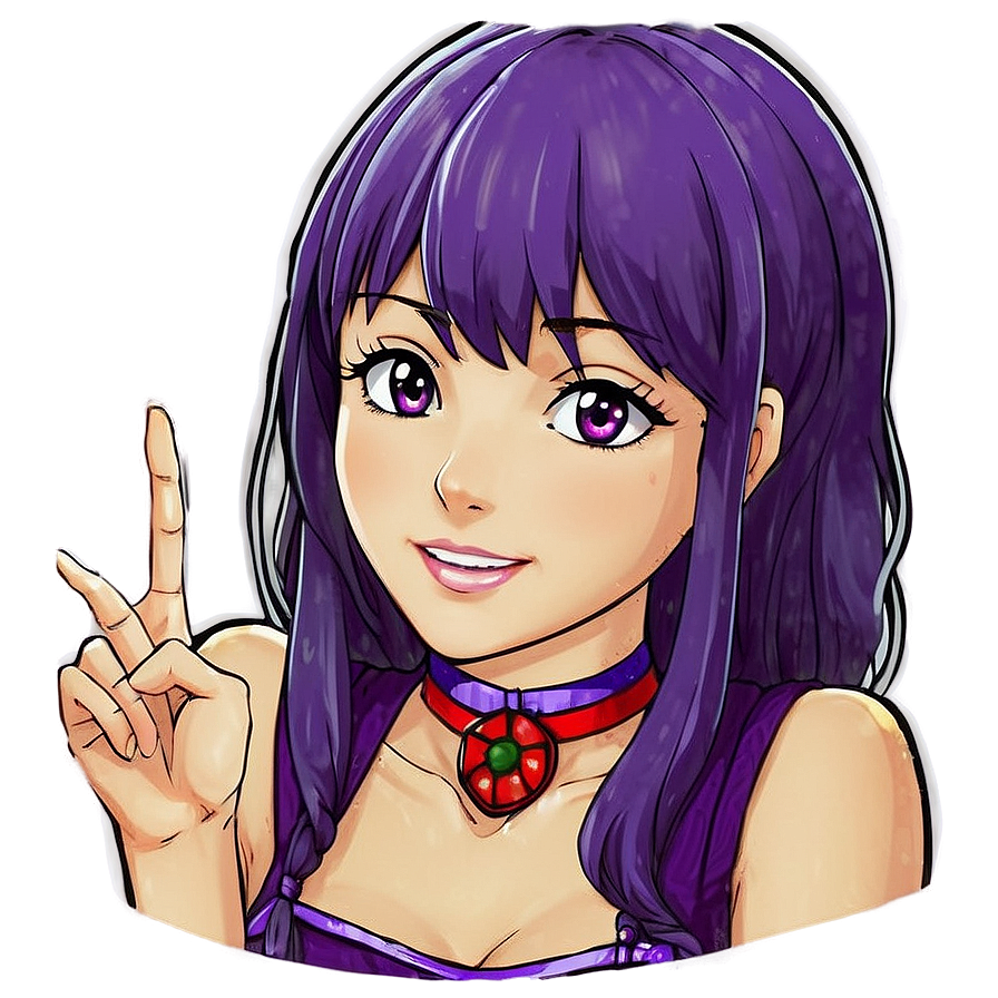 Purple Hair Anime Girl Png Luk33