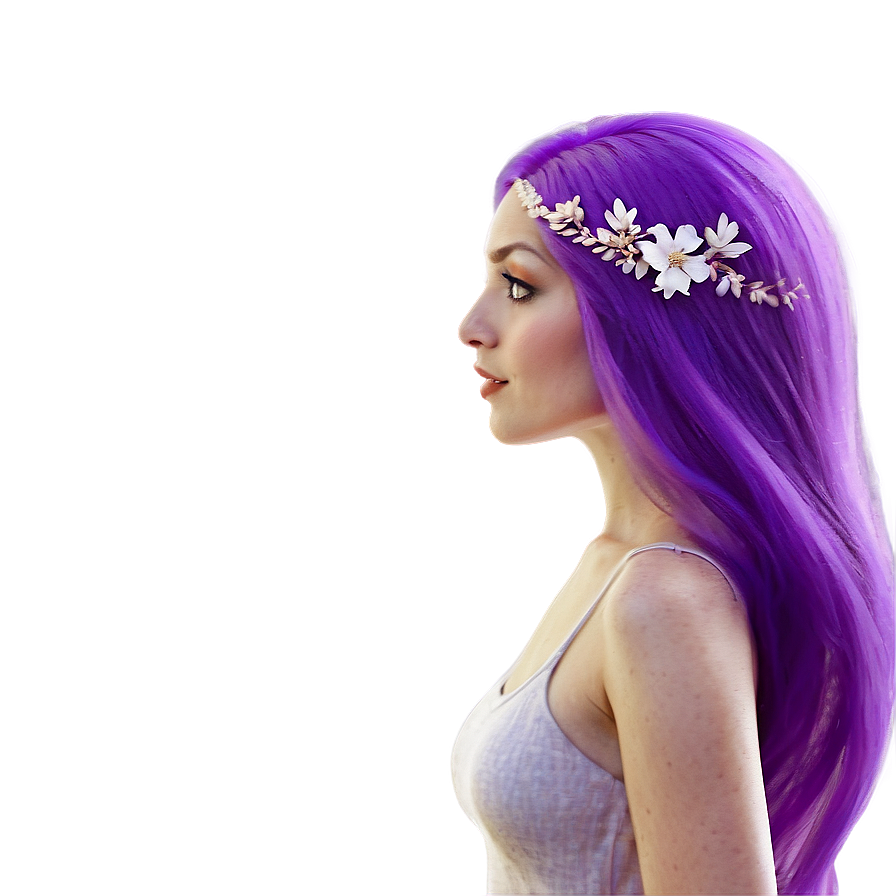 Purple Hair Fairy Tale Character Png Fsh