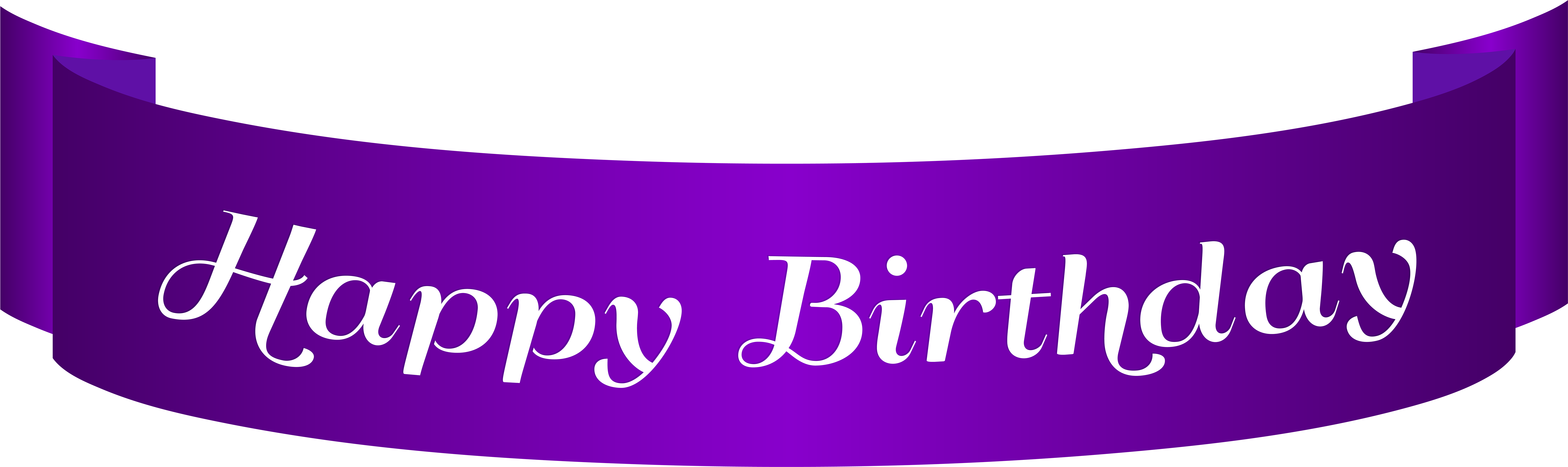 Purple Happy Birthday Banner