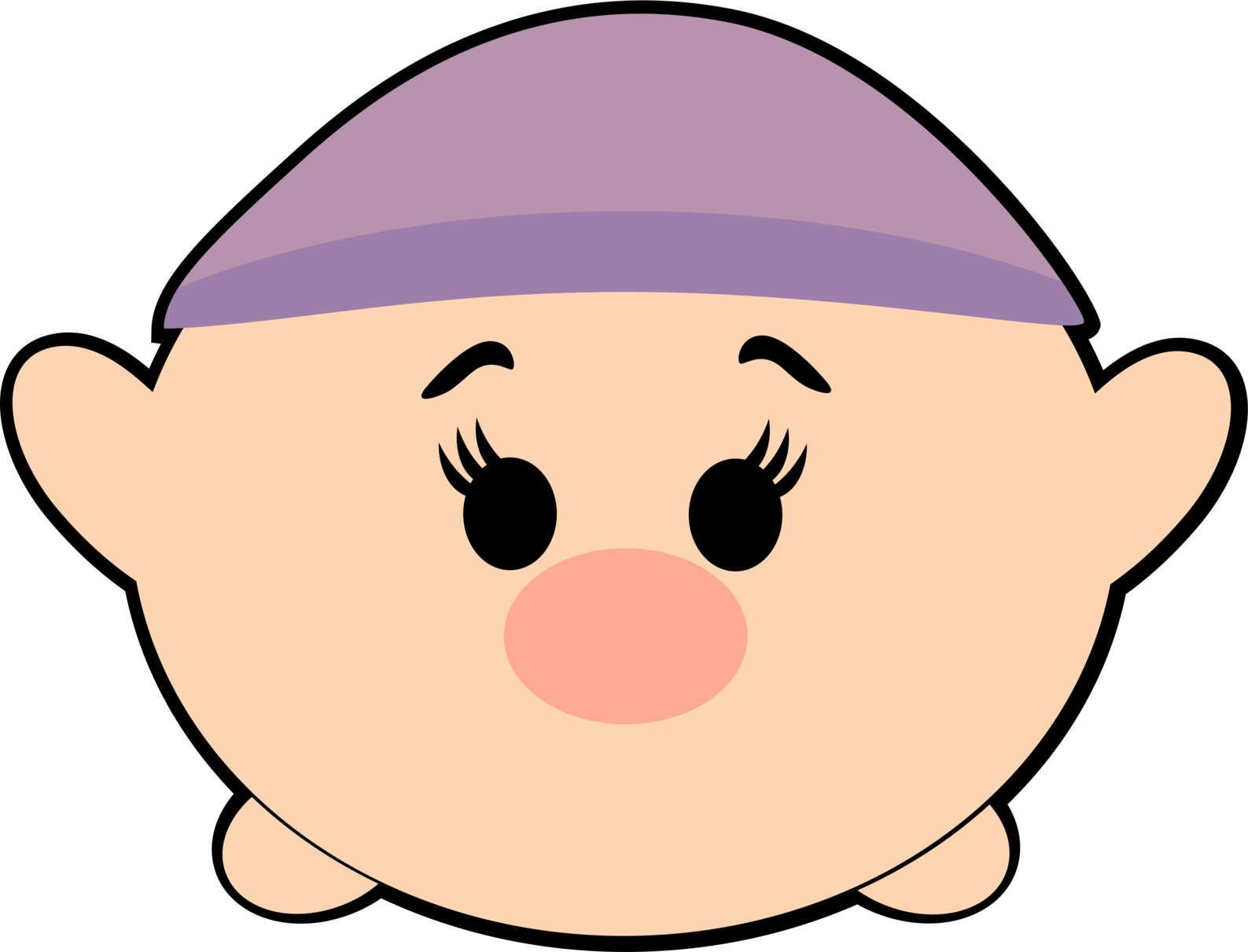 Purple Hatted Tsum Tsum Character