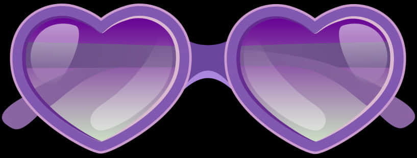 Purple Heart Shaped Sunglasses