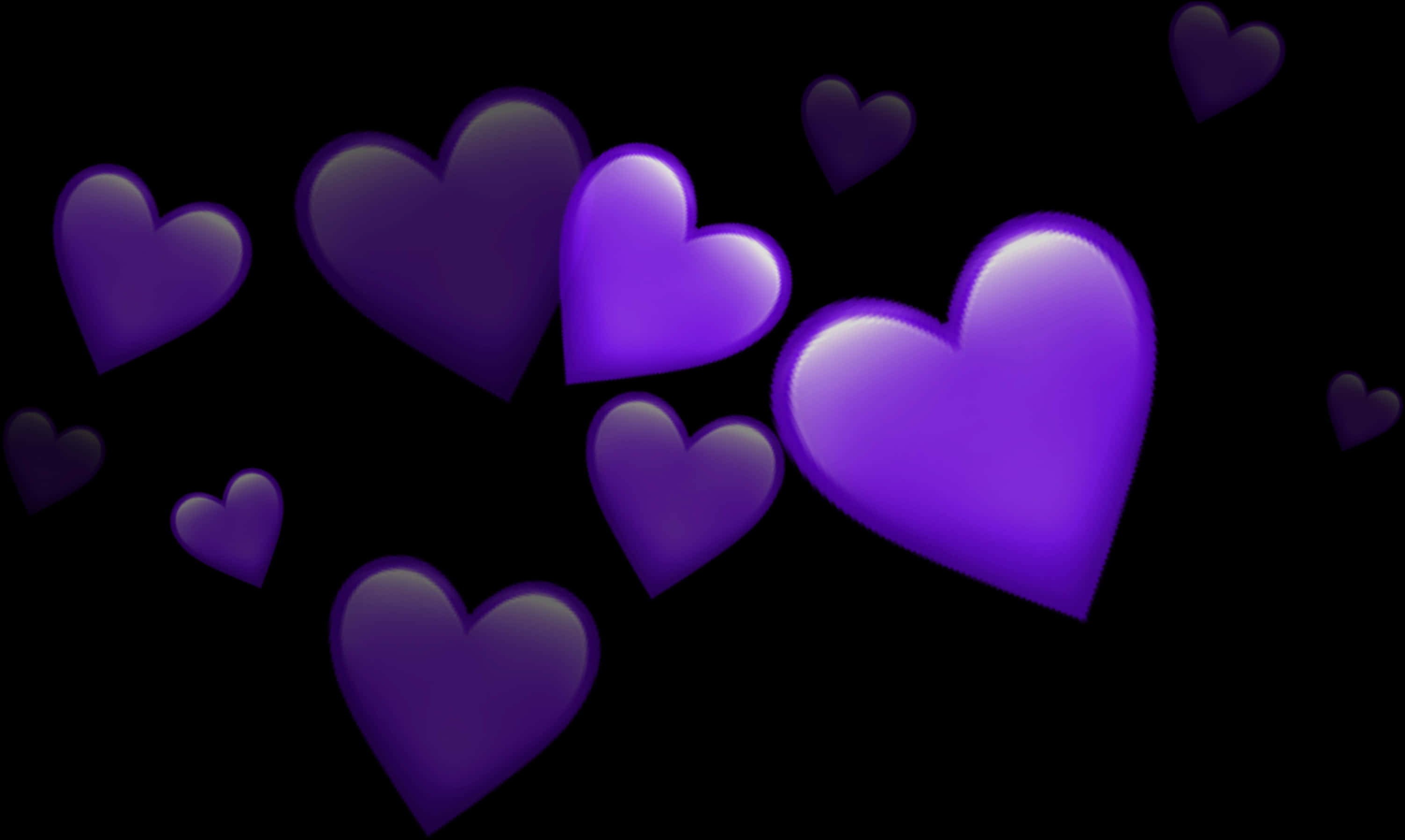 Purple Hearts Background