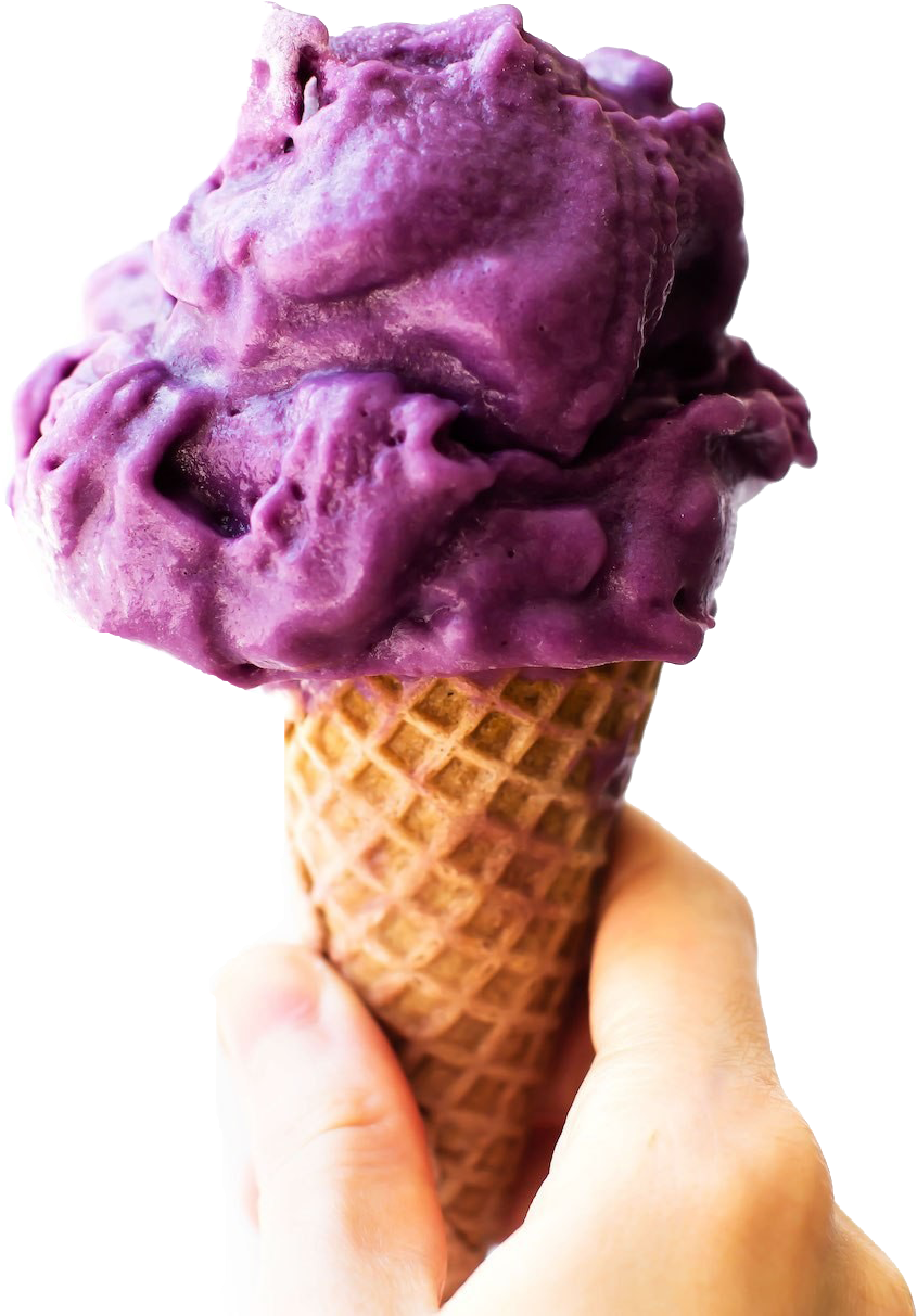 Purple Ice Cream Conein Hand