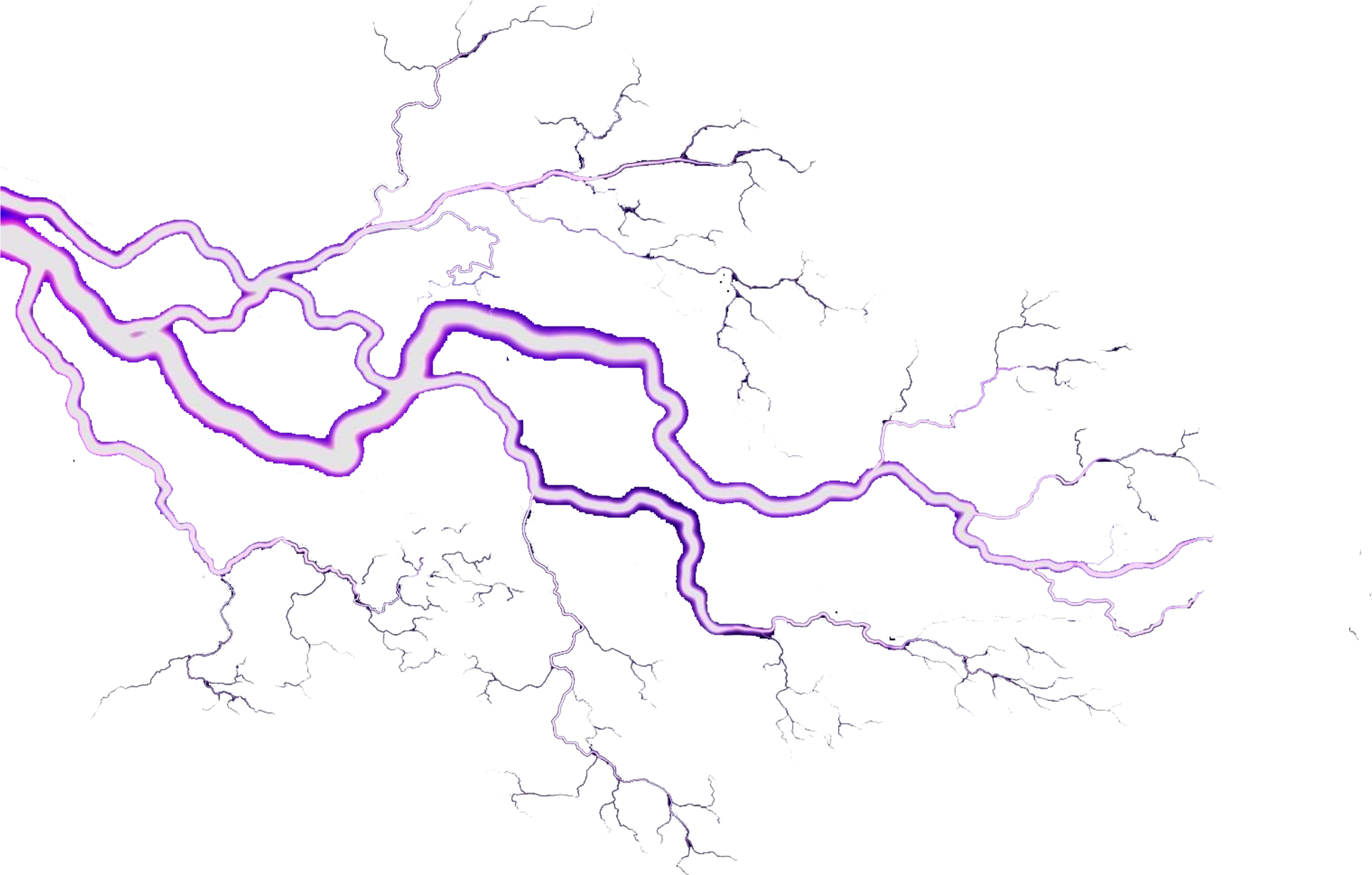 Purple Lightning Abstract Art