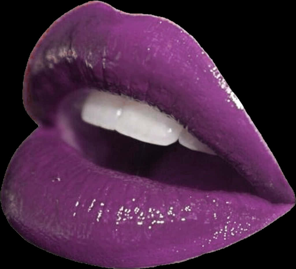 Purple Lipstick Glitter Accent