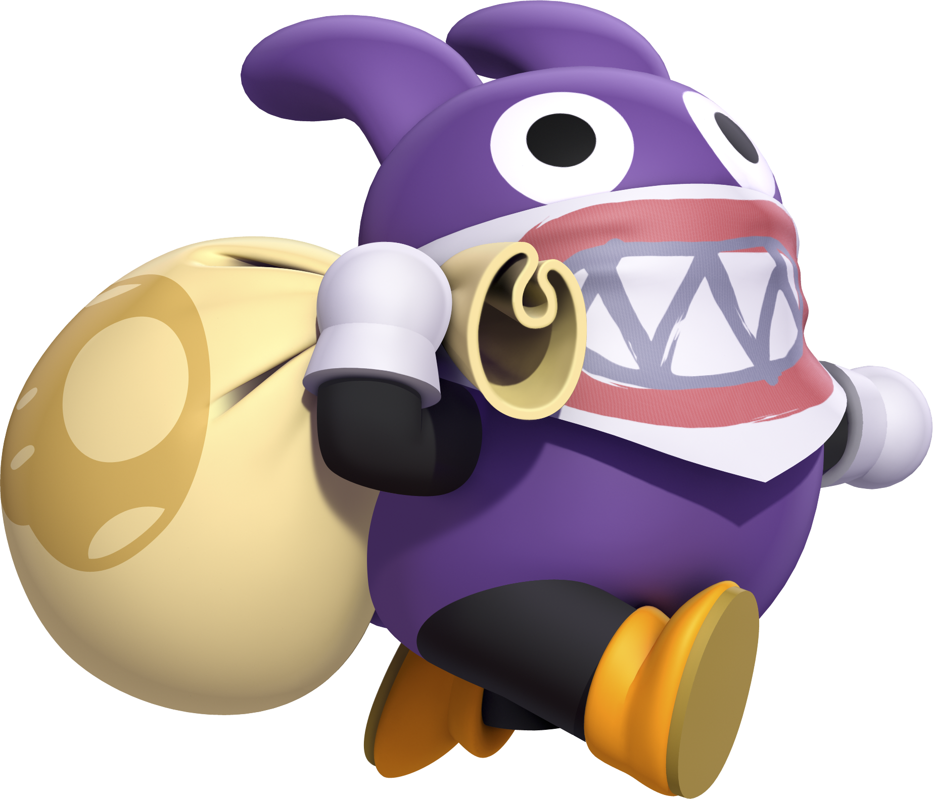 Purple_ Mascot_ With_ Golden_ Bell