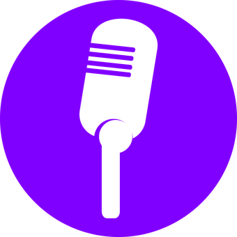 Purple Microphone Icon