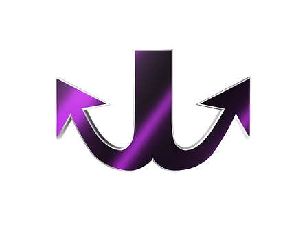 Purple Neon Arrow Logo