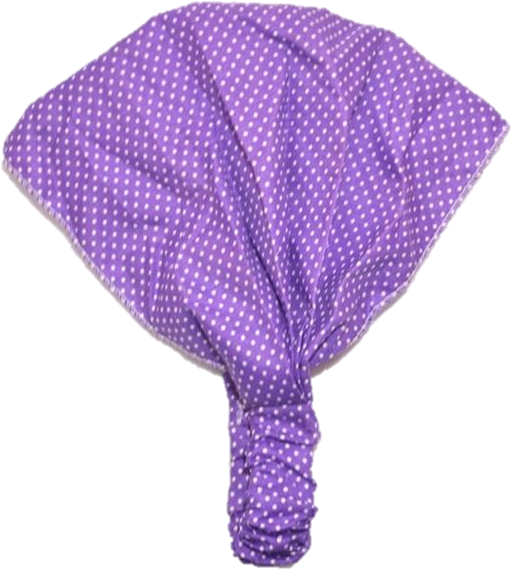 Purple Polka Dot Head Bandana