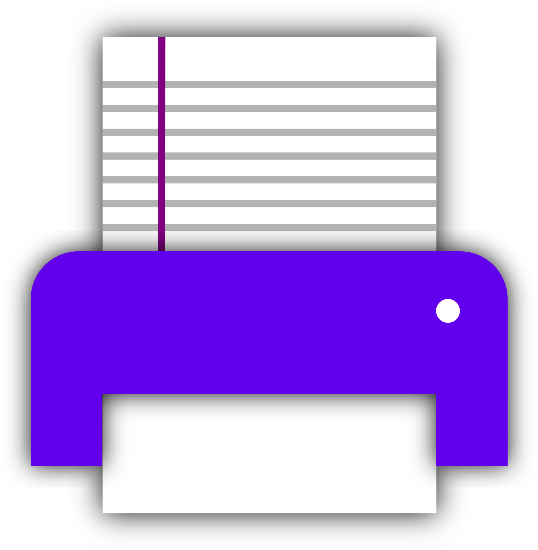 Purple Printer Icon