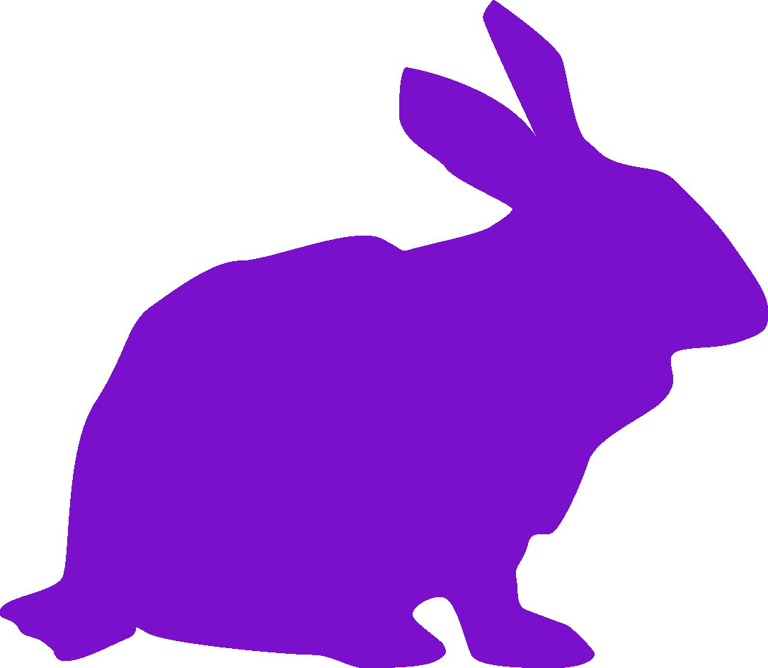 Purple Rabbit Silhouette