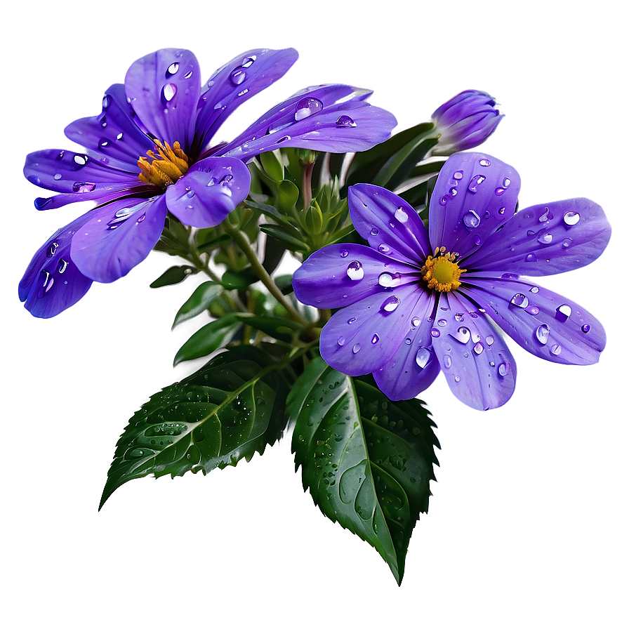 Purple Rain Over Flowers Png 06252024