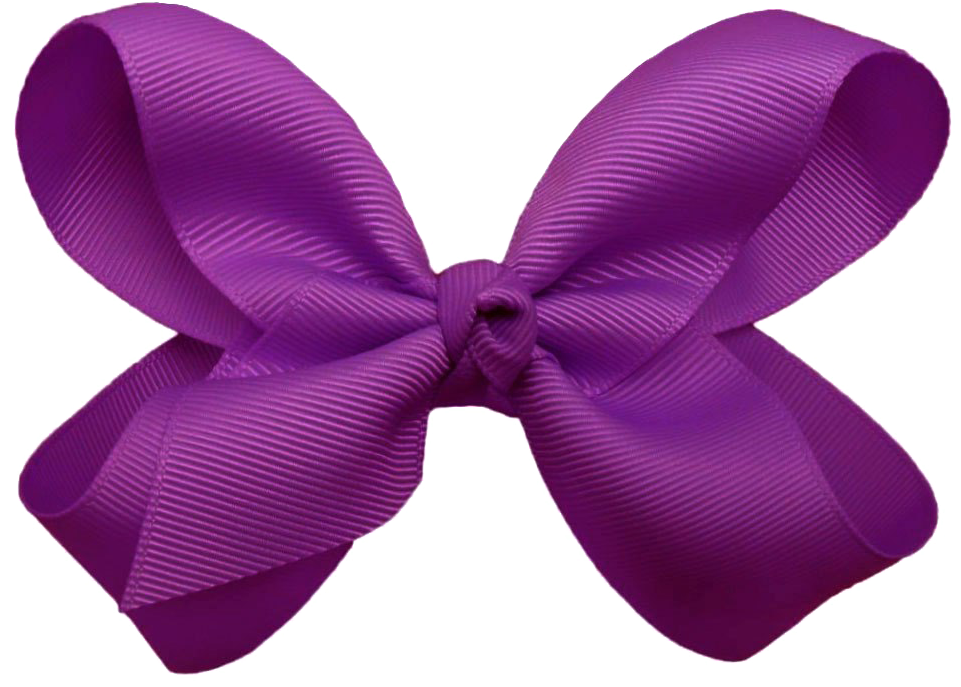 Purple Ribbon Bow Isolated