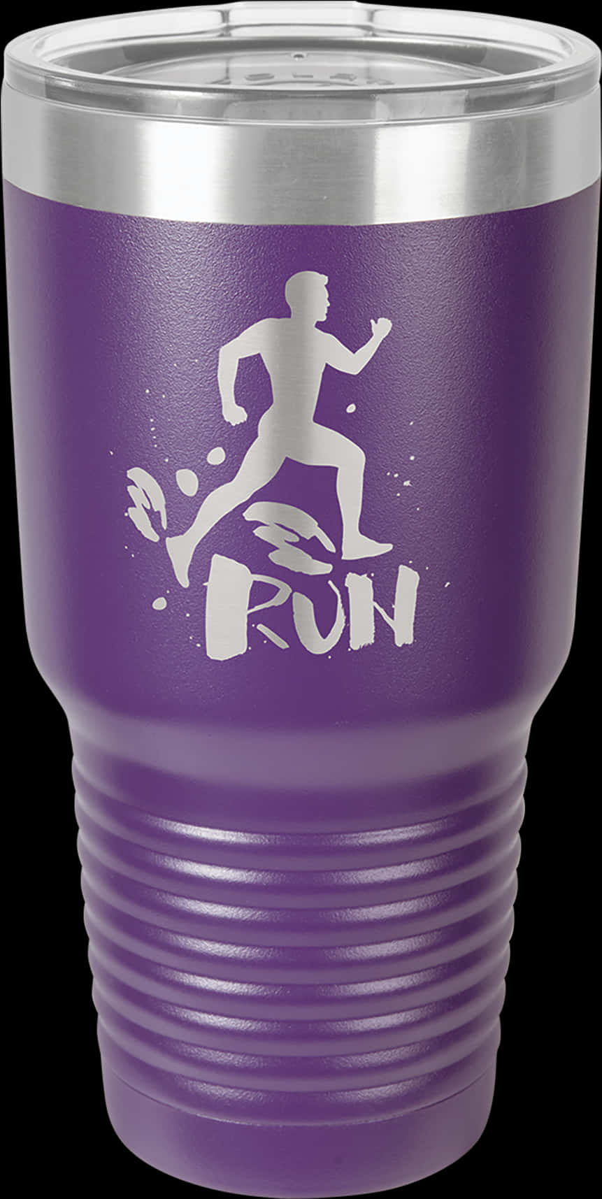 Purple Running Themed Tumbler