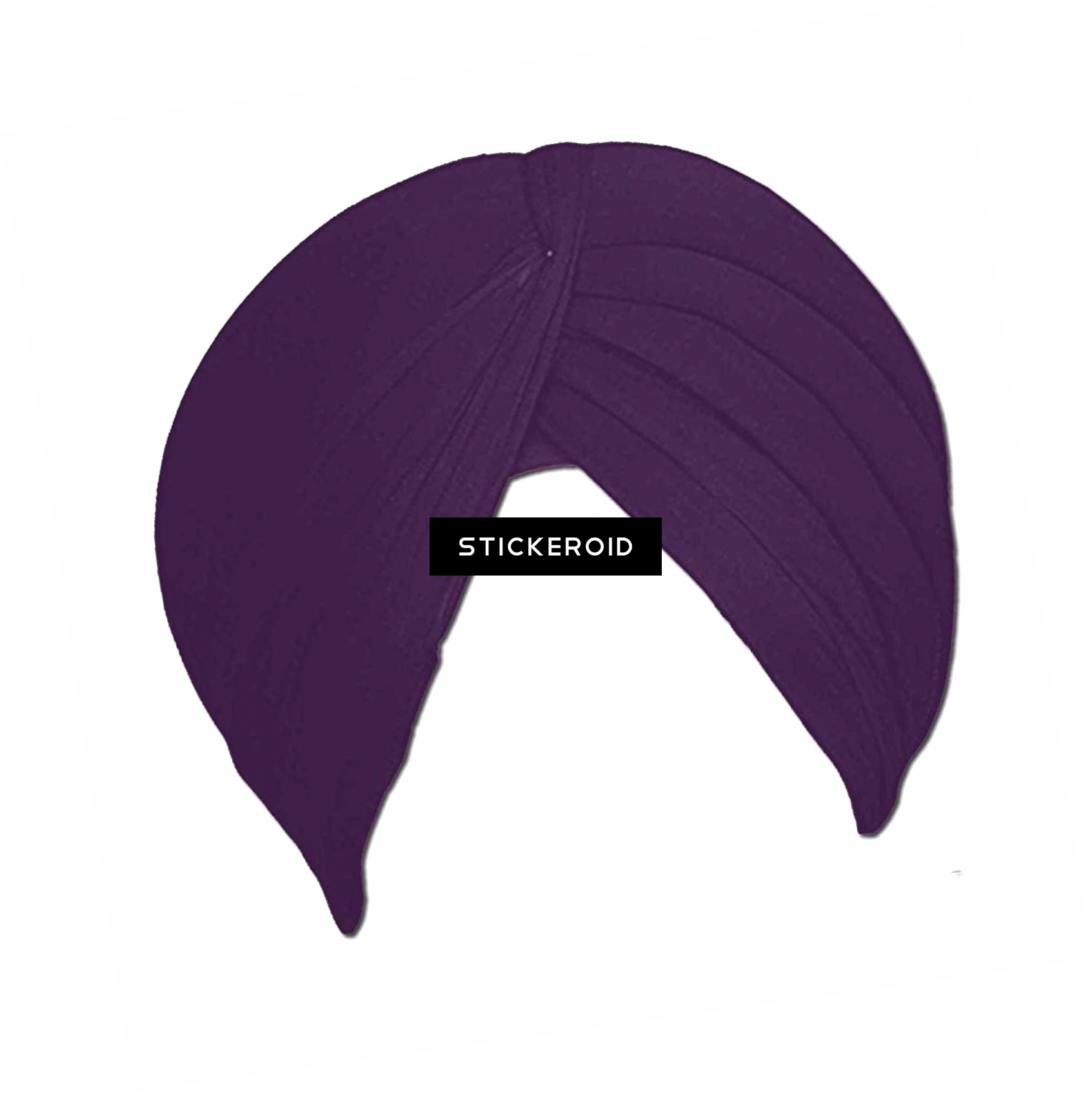 Purple Sikh Turban Illustration