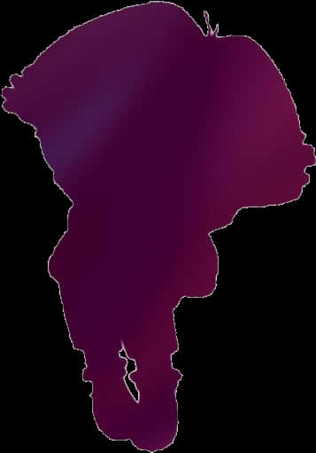 Purple Silhouette Africa Continent