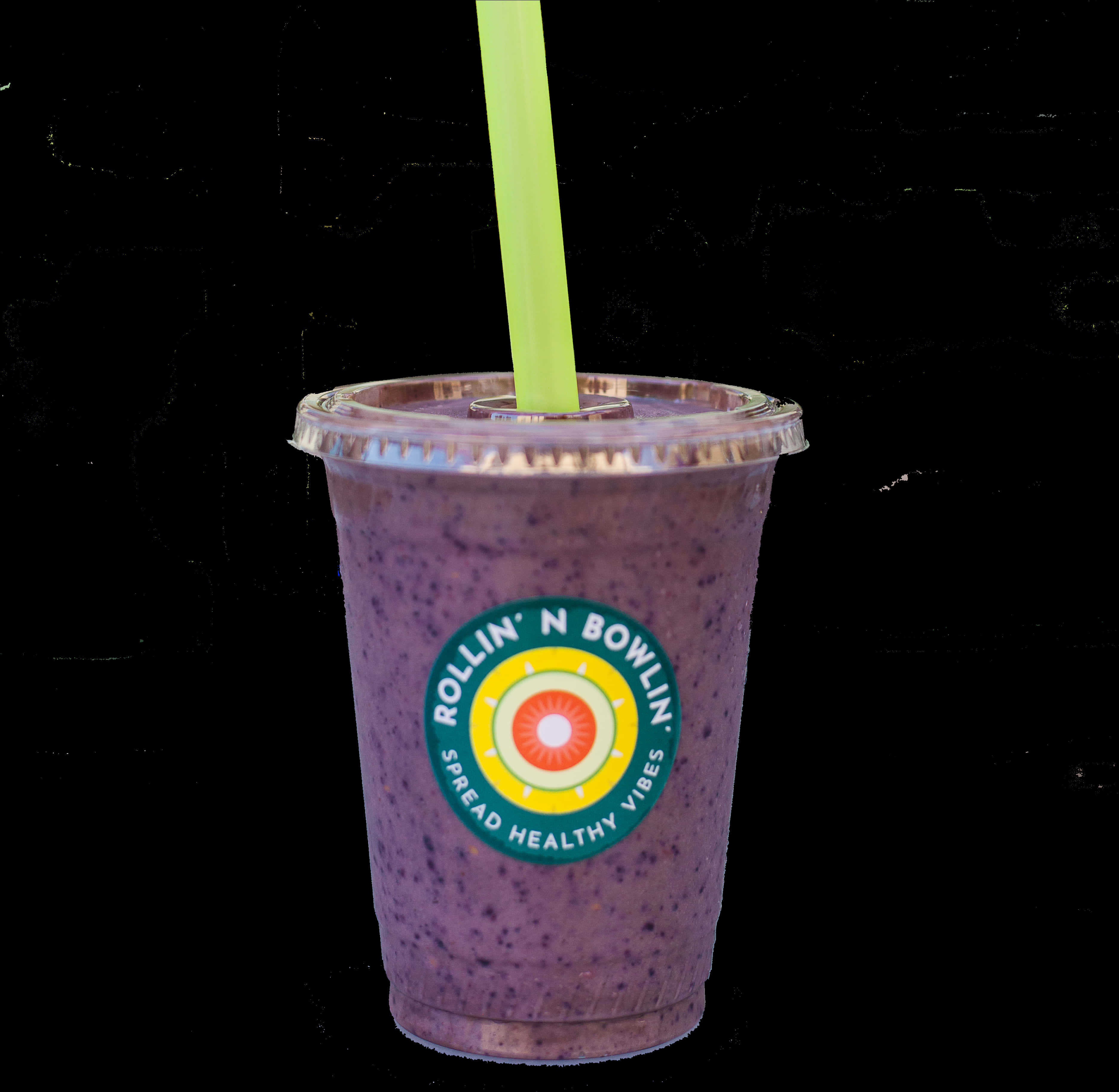 Purple Smoothie Rollin N Bowlin Branded Cup