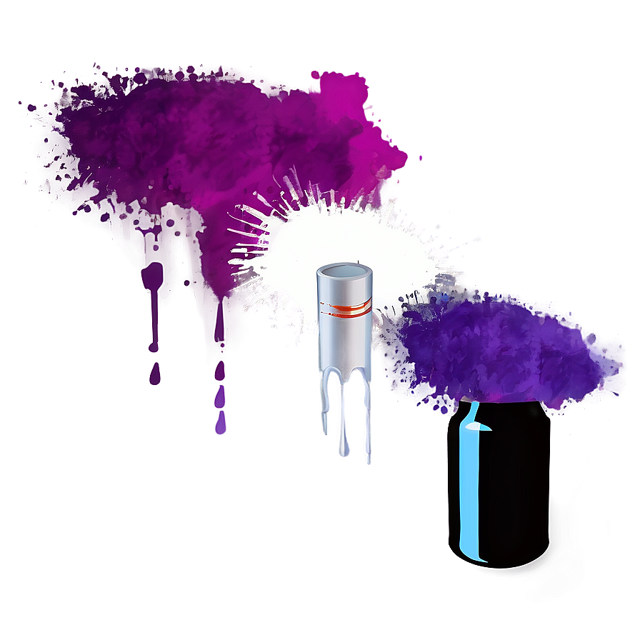 Purple Spray Paint Png 11