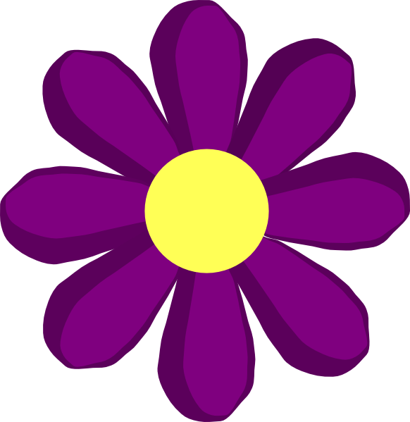 Purple Spring Flower Graphic