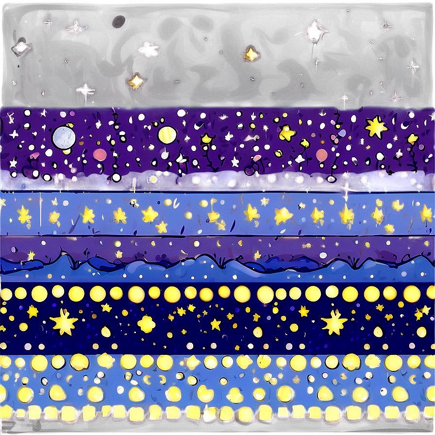 Purple Starry Night Border Png 06262024