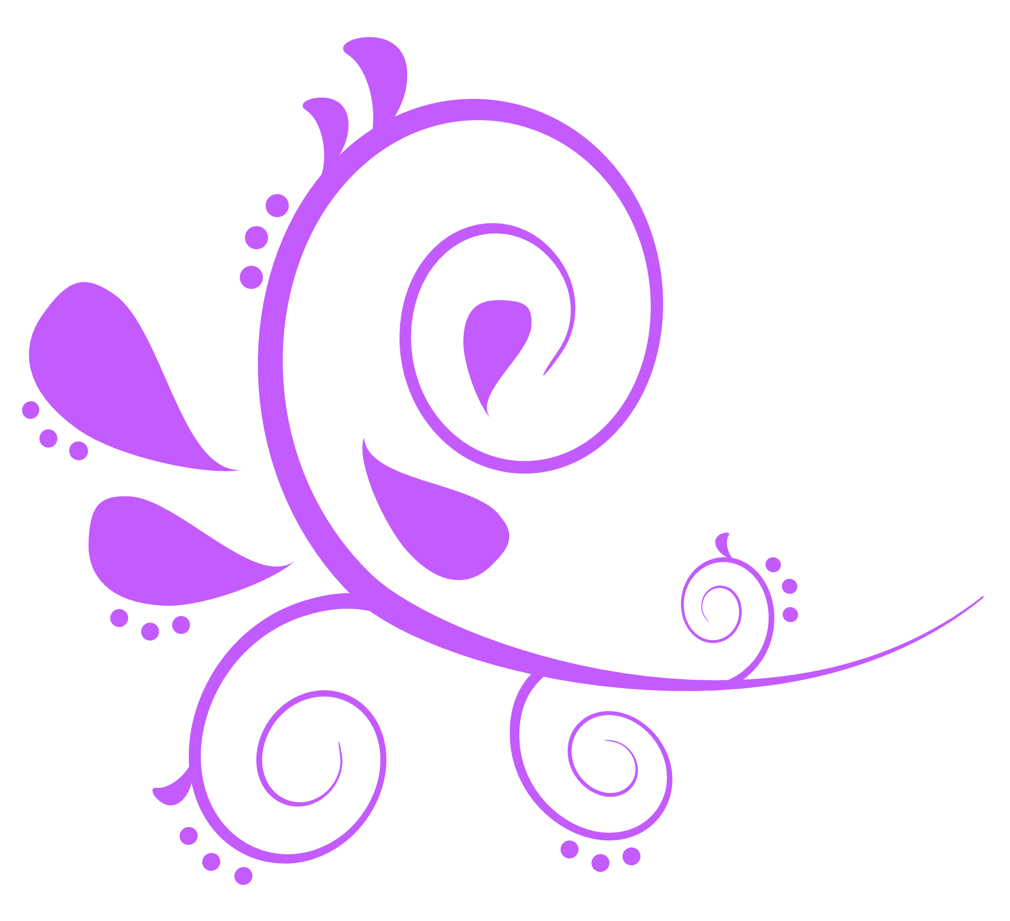 Purple Swirl Flourish Graphic