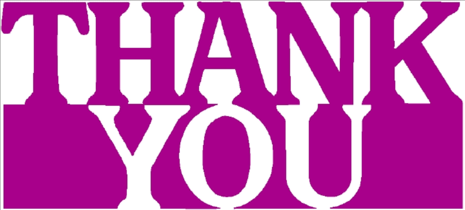 Purple Thank You Text Design