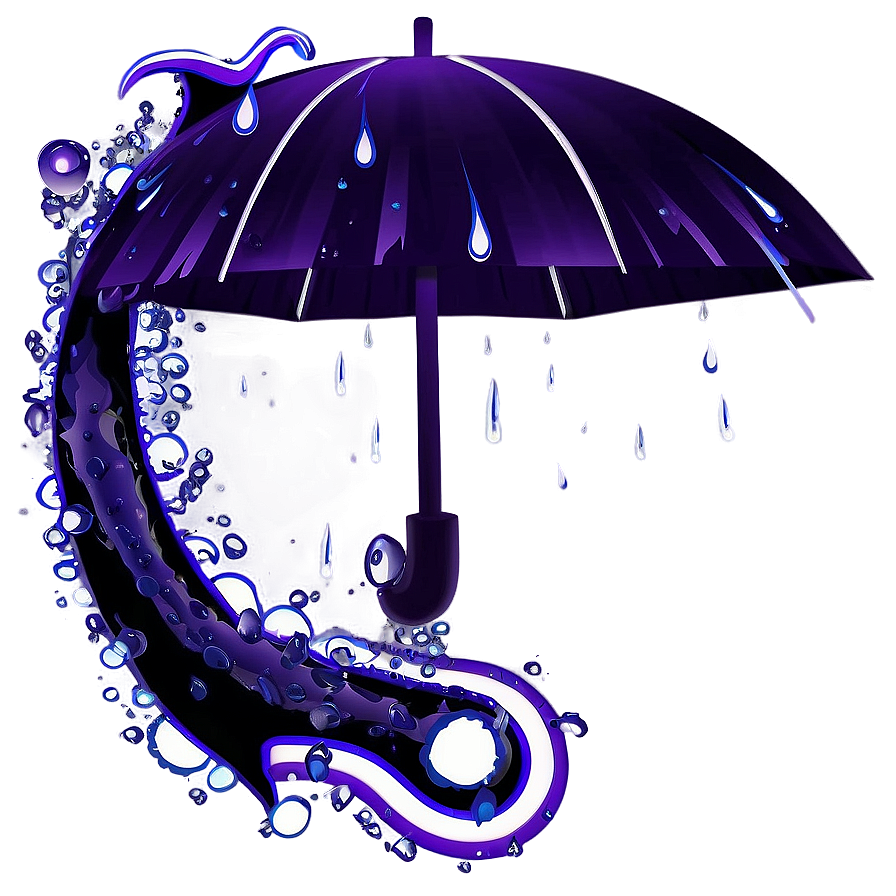 Purple Thunder And Rain Png Nbd84