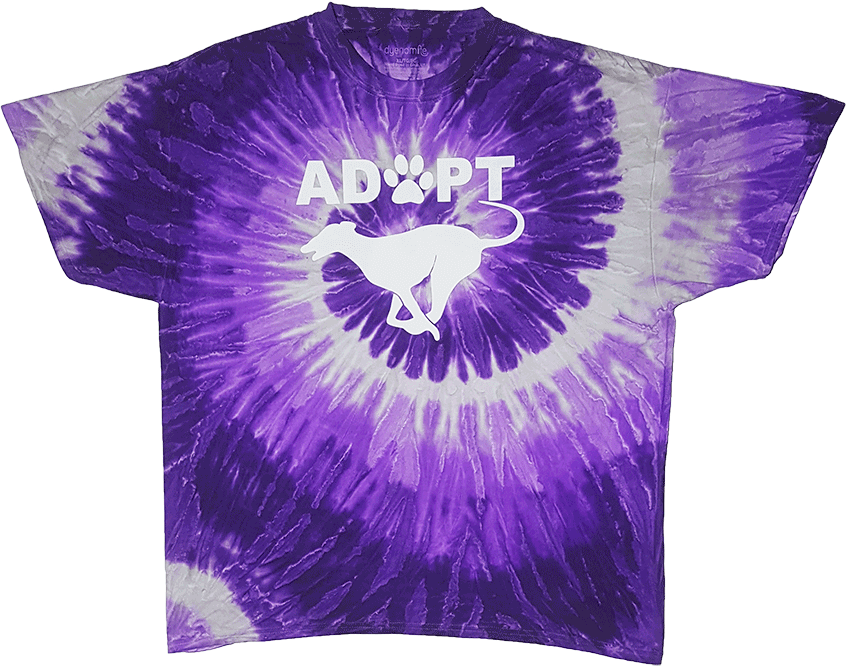 Purple Tie Dye Adopt T Shirt