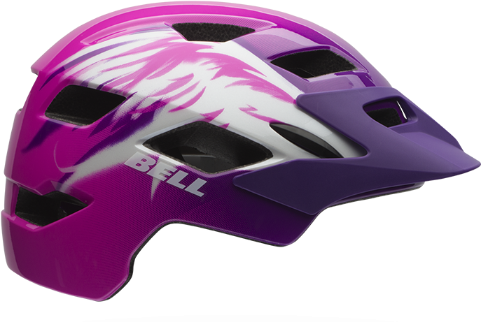 Purple White Mountain Bike Helmet