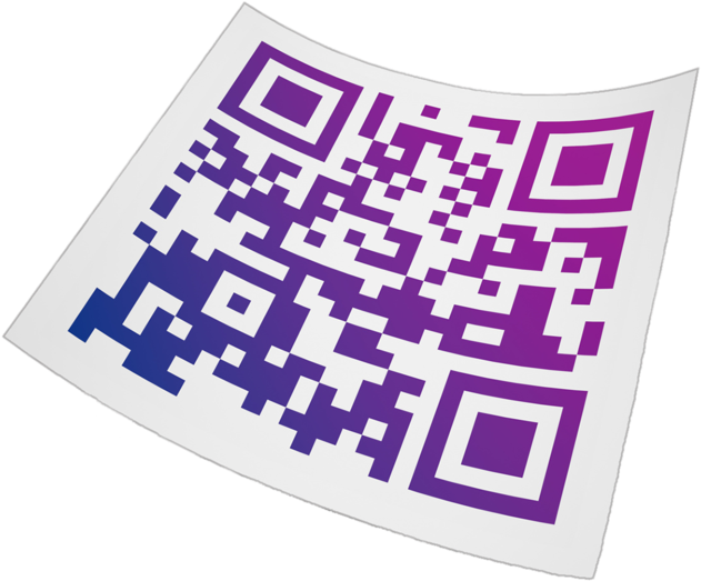 Purple White Q R Code Graphic