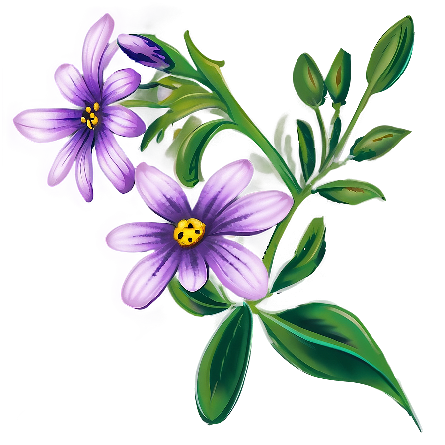 Purple Wildflower Png Hbr