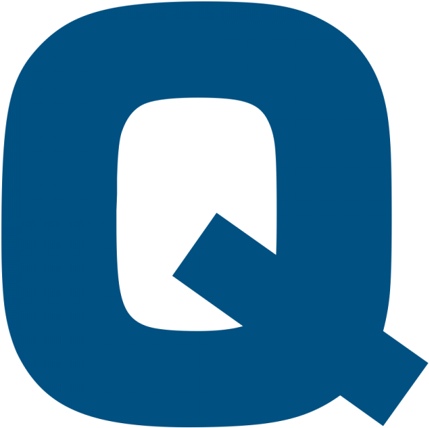 Q Logo Blue Background