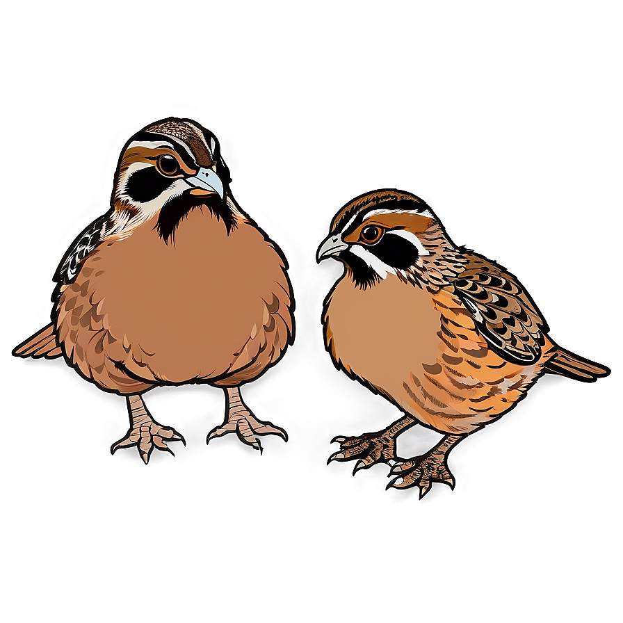 Quail Family Illustration Png Isa61